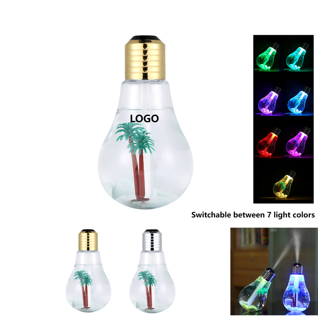 Usb Air Humidifier Bulb With Colorful Led Night Light