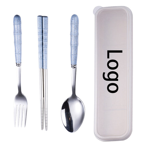 3 in 1 Stainless Steel Spoon Chopsticks Fork Tableware Set