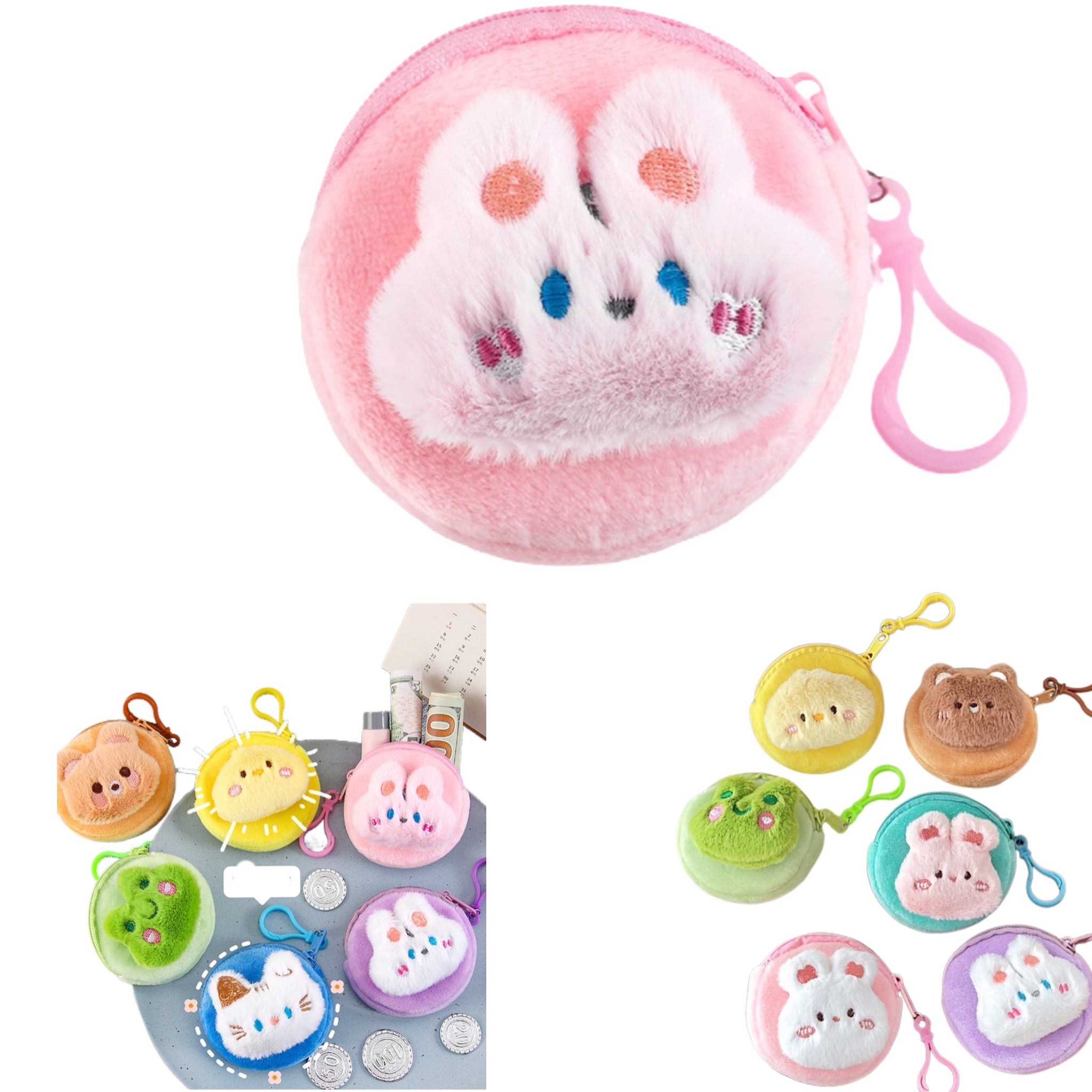 Plush Coin Pouch With A Keychain