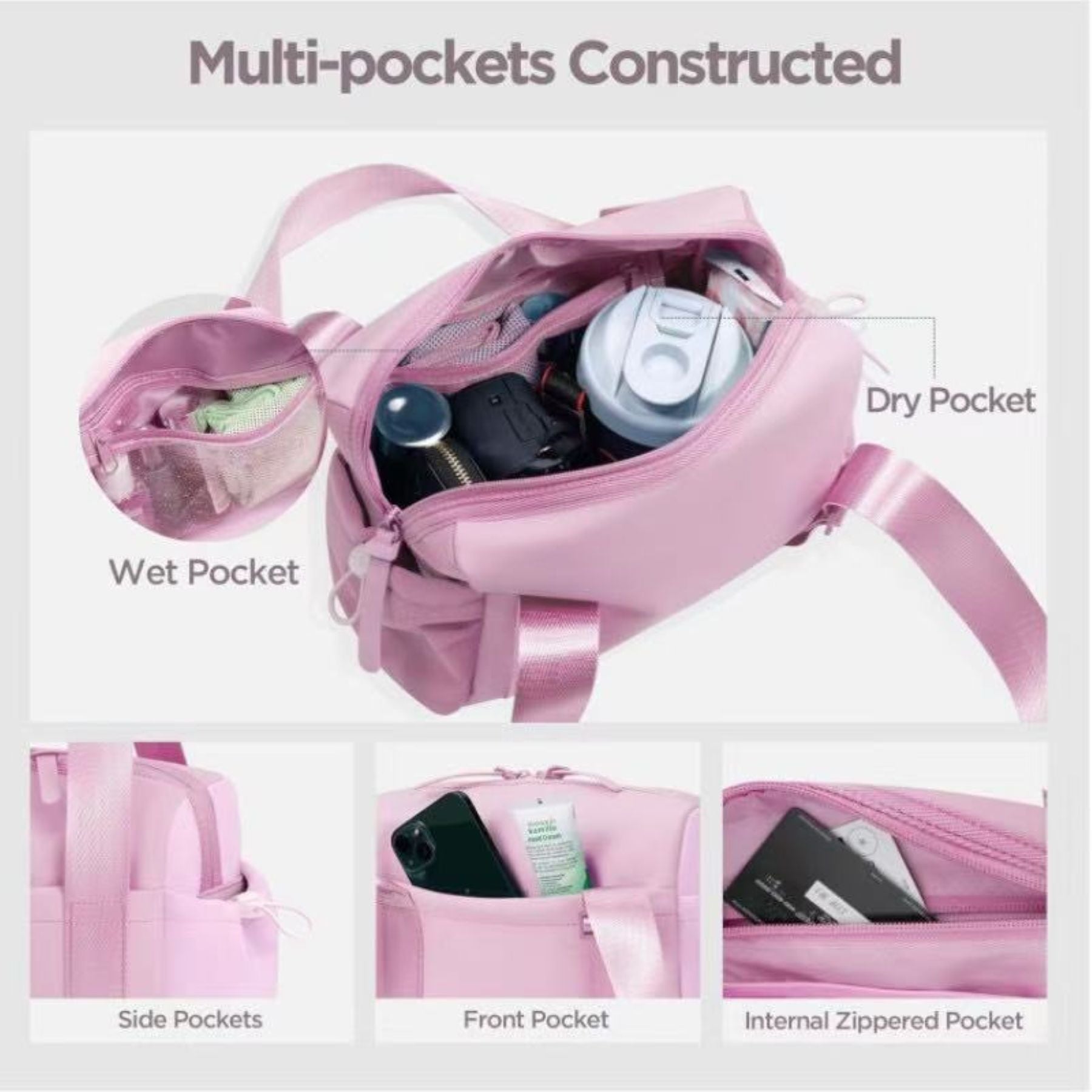 Large-Capacity Dry-Wet Separation Fitness Bag