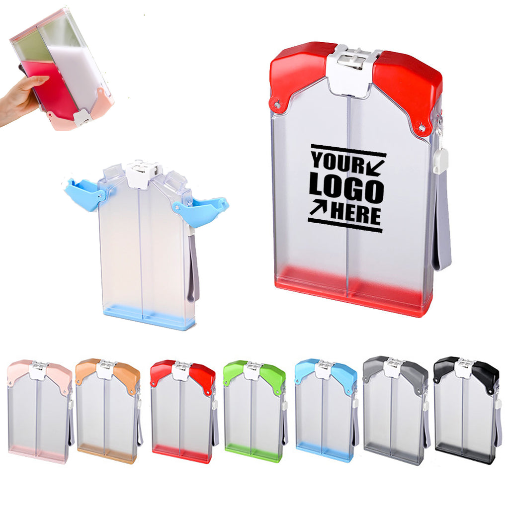 2 in 1 Portable Dual Drink/Two Cups Water Bottle