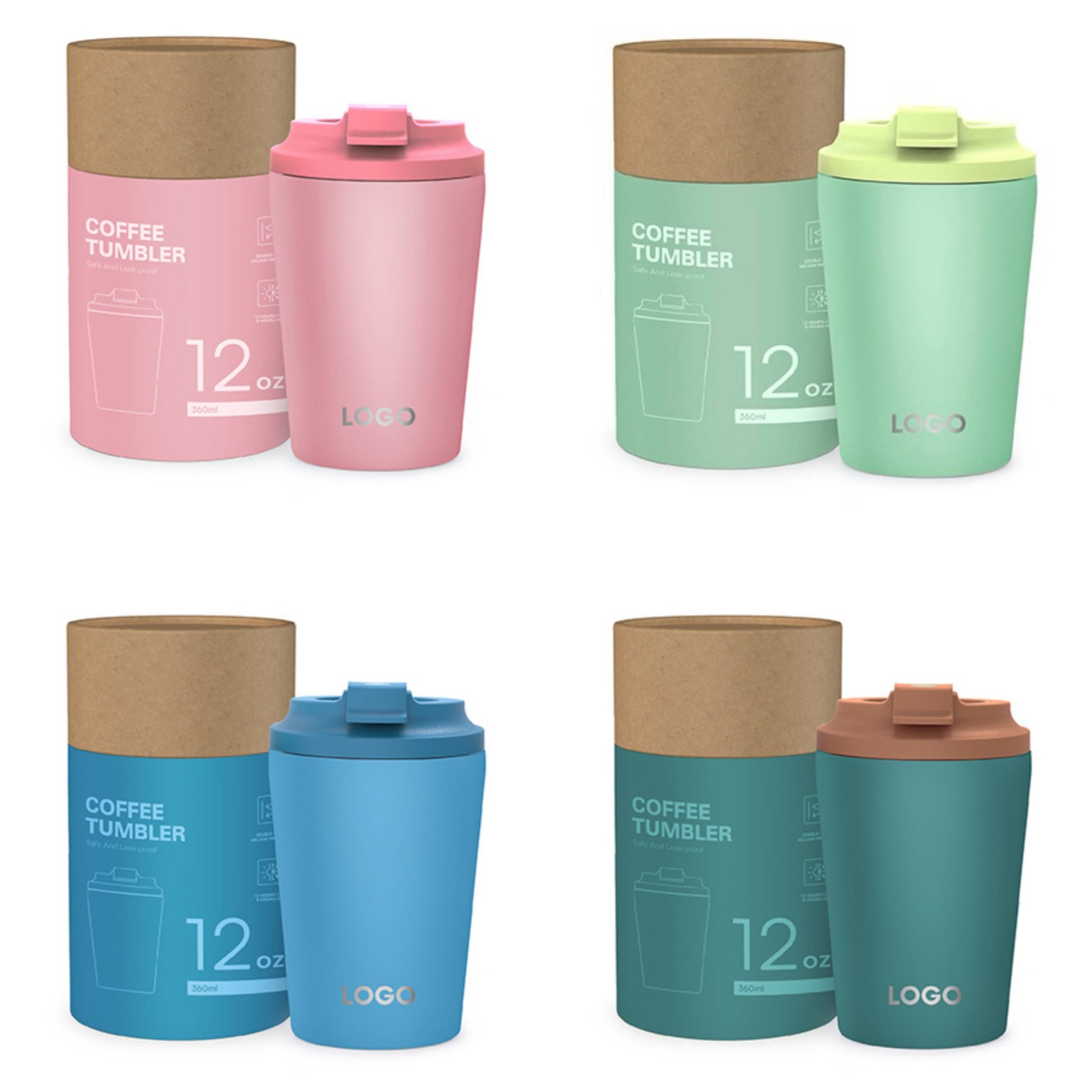12 Oz 304 Stainless Steel Coffee Cup