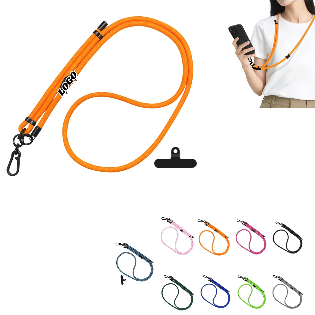 8mm Polyester Phone Lanyard Adjustable Crossbody Anti Loss