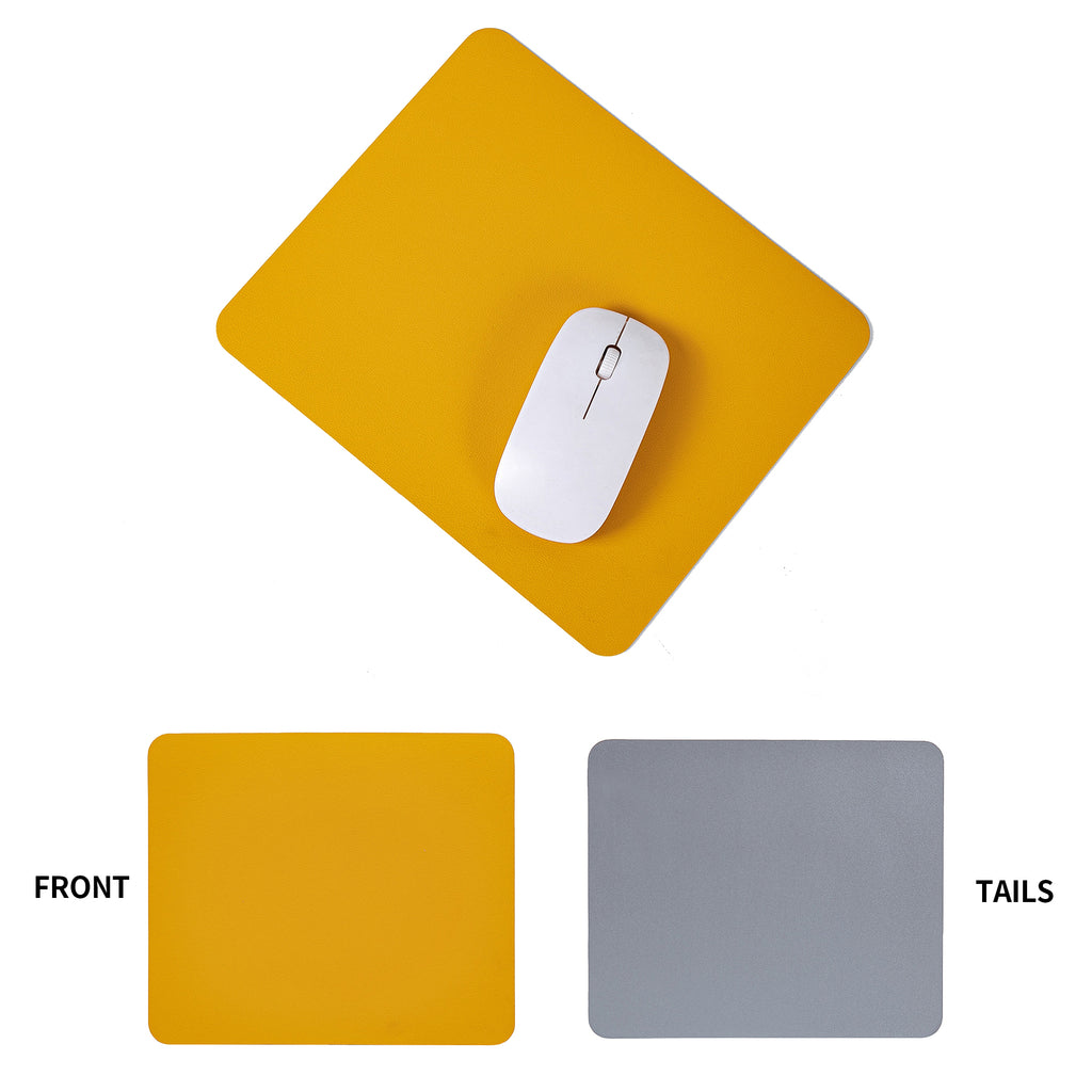 Square Double-Sided Leather Solid Color Mouse Pad