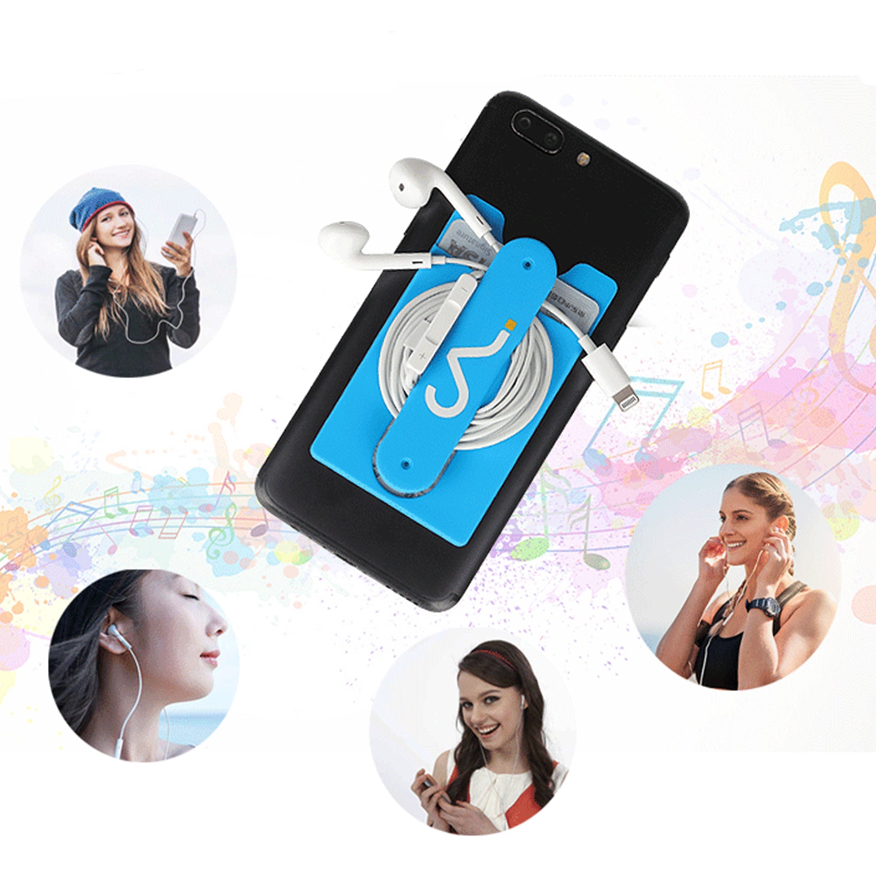 Silicone Smart Phone Kickstand Wallet