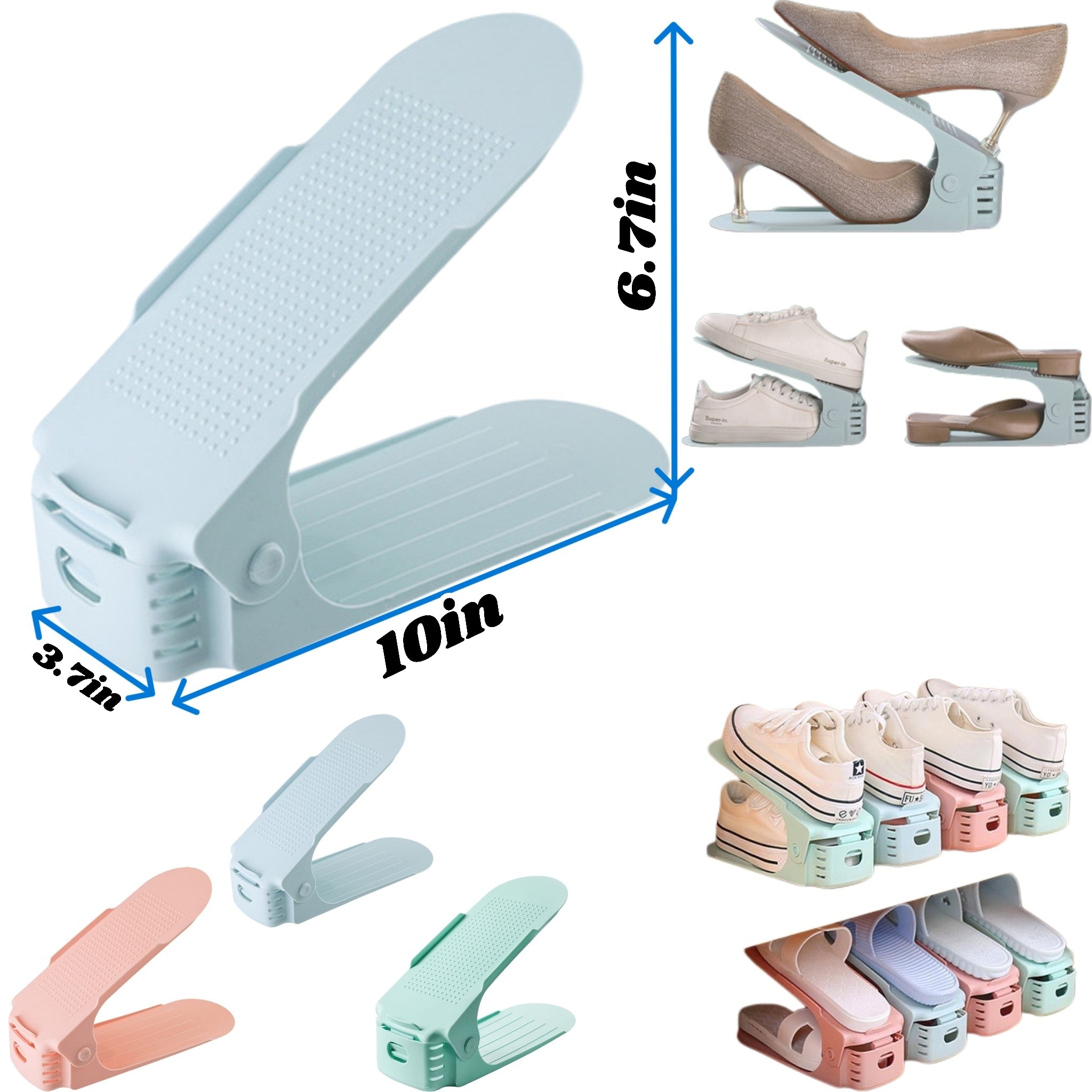 3 - Level Adjustable PP Anti Slip Shoe Organizer