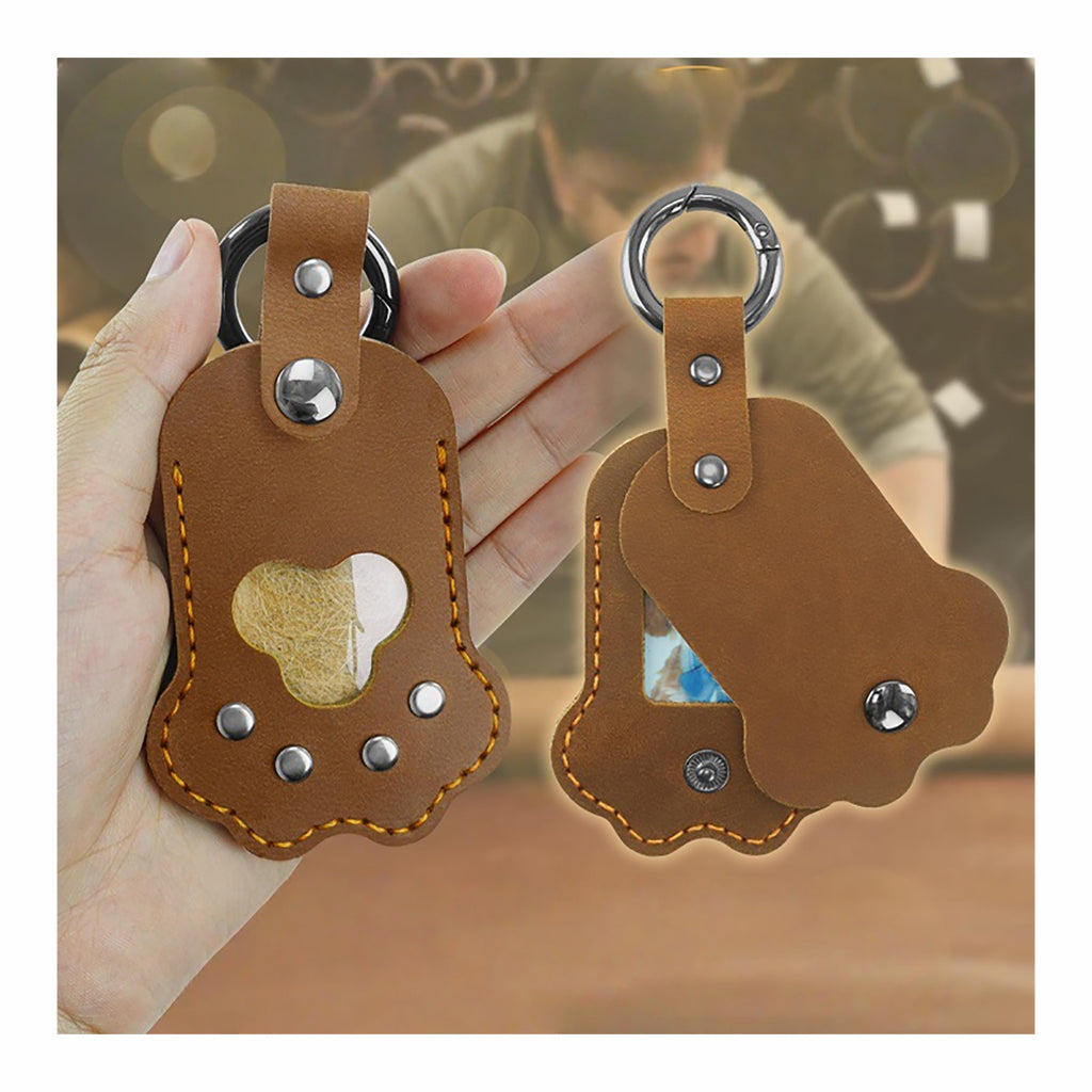 Pet Photo Leather Key Chain For Storage