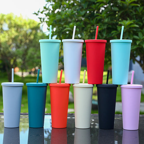 24oz Double Layer Straw Cup