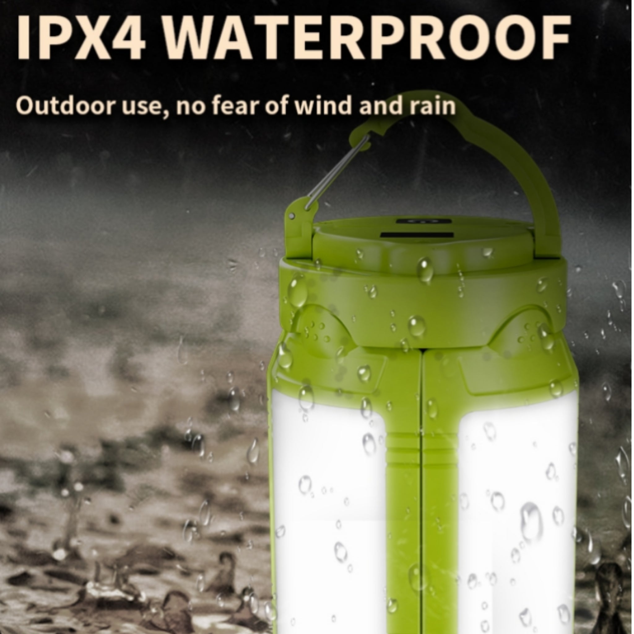 Foldable Camping Lantern 90° Waterproof Battery Display