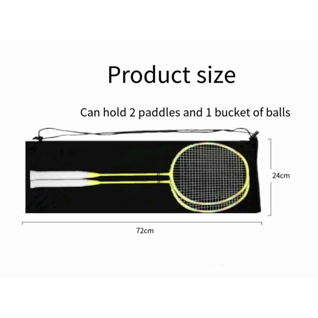 Fleece 2-Racket Bag Badminton Drawstring Printed Protective