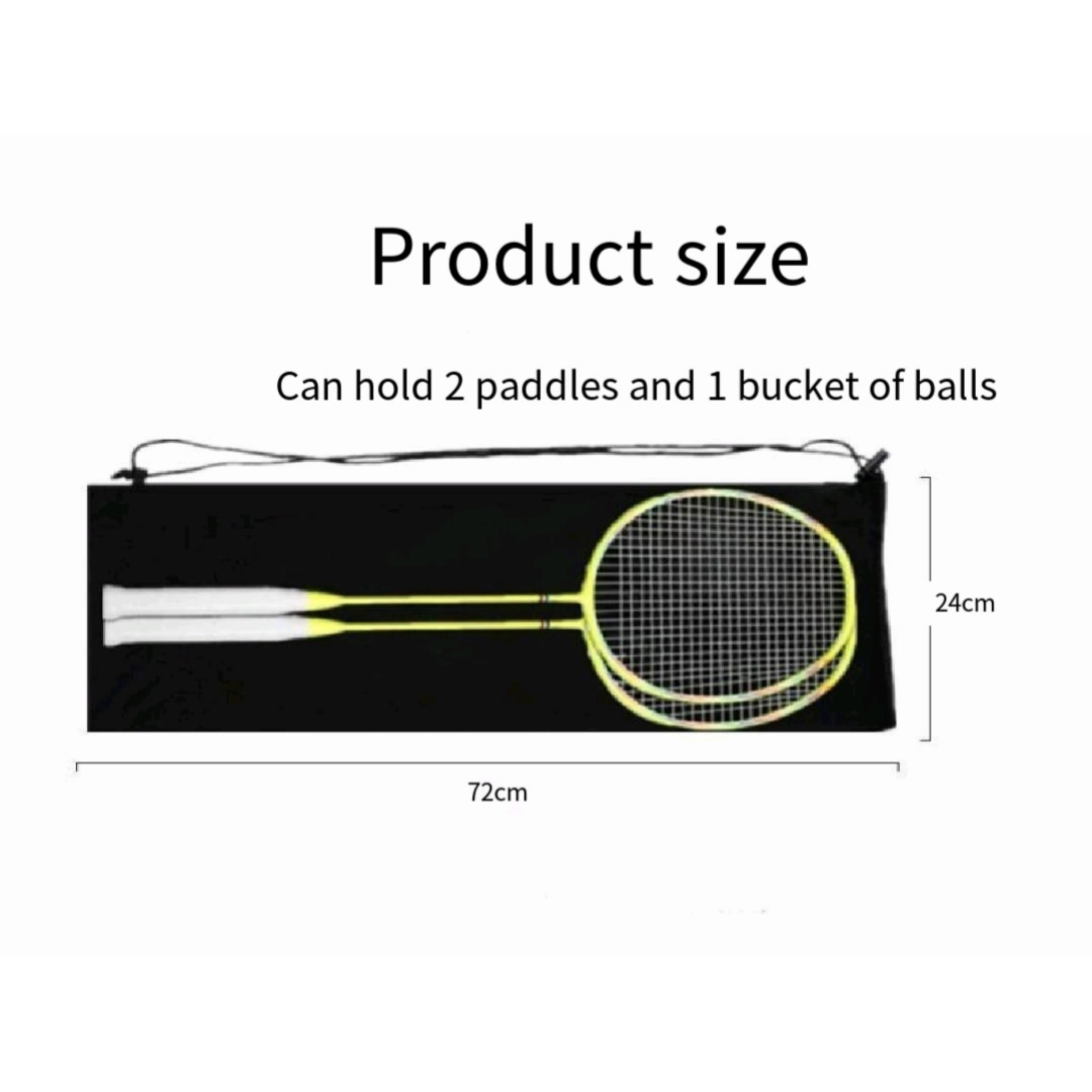 Fleece 2-Racket Bag Badminton Drawstring Printed Protective