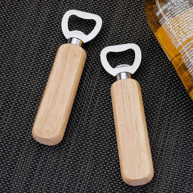 log color Wooden Handle Beer Bottle Opener