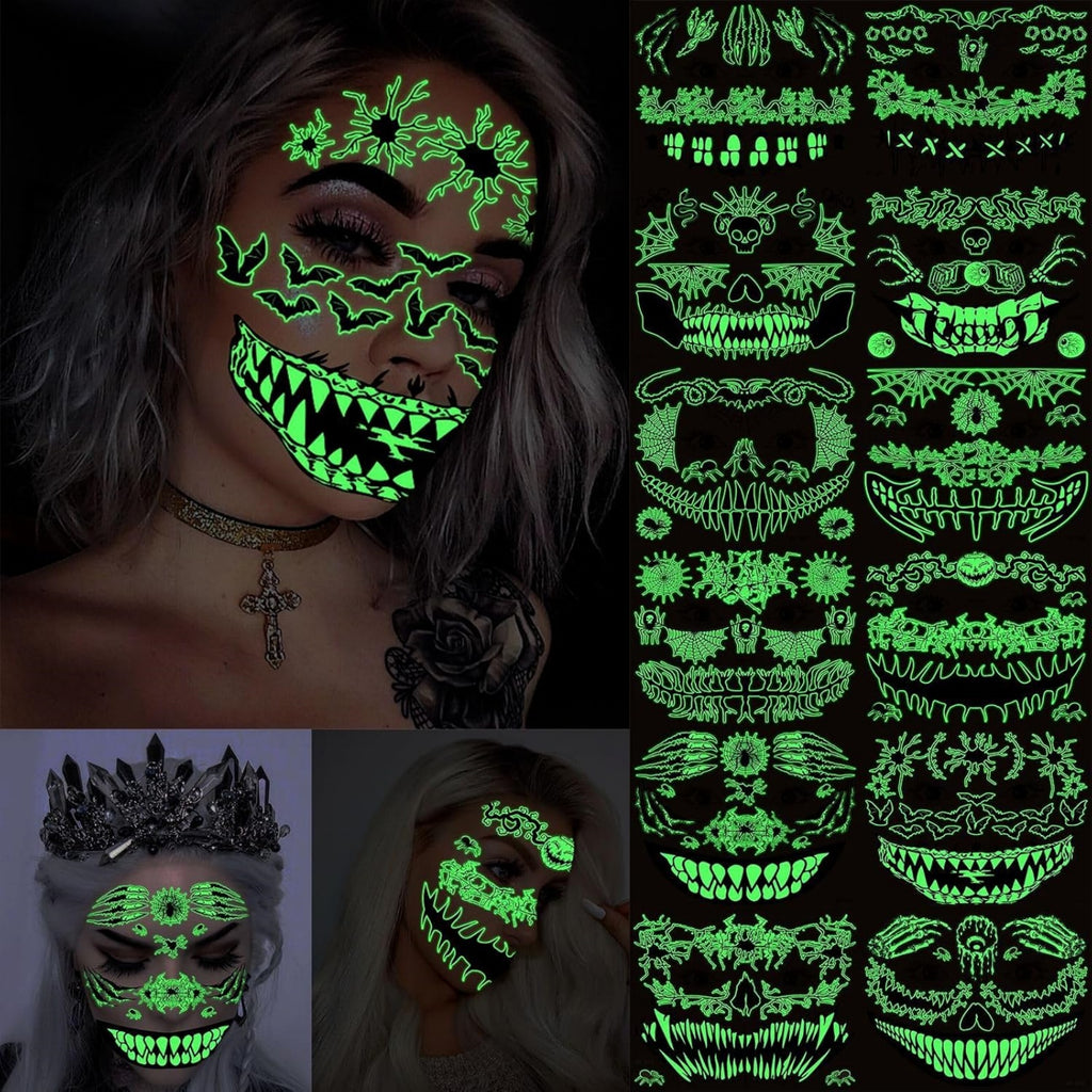 Festival Carnival Party Fluorescent Cool Tattoo Stickers