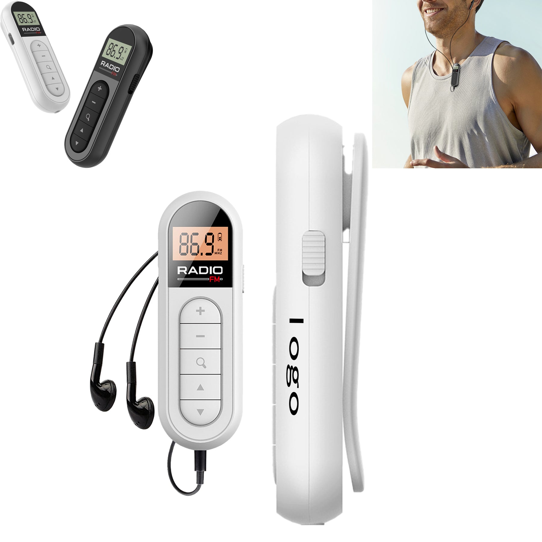 Mini Portable Digital Radio With Headphones
