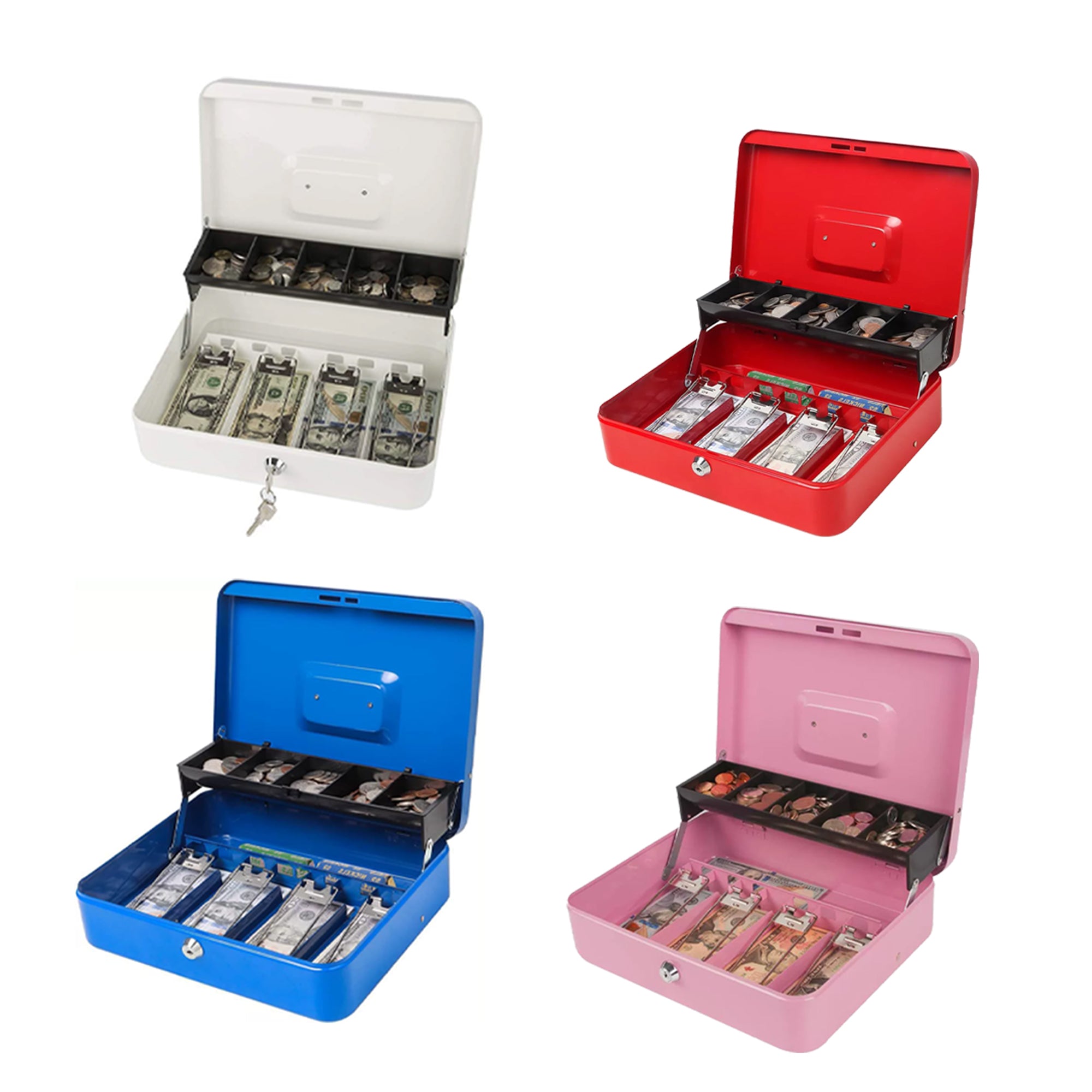 Money Box with Cash Tray