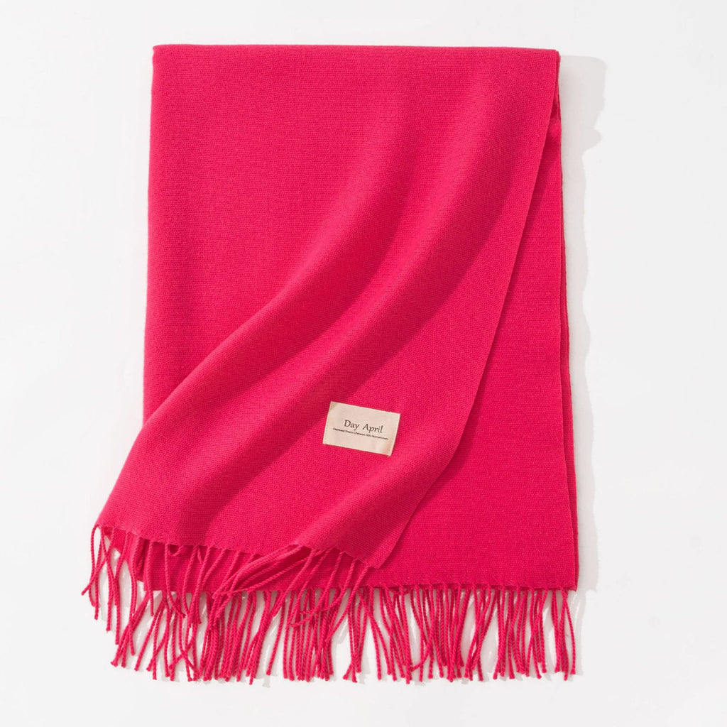 Solid Color Fringe Scarf