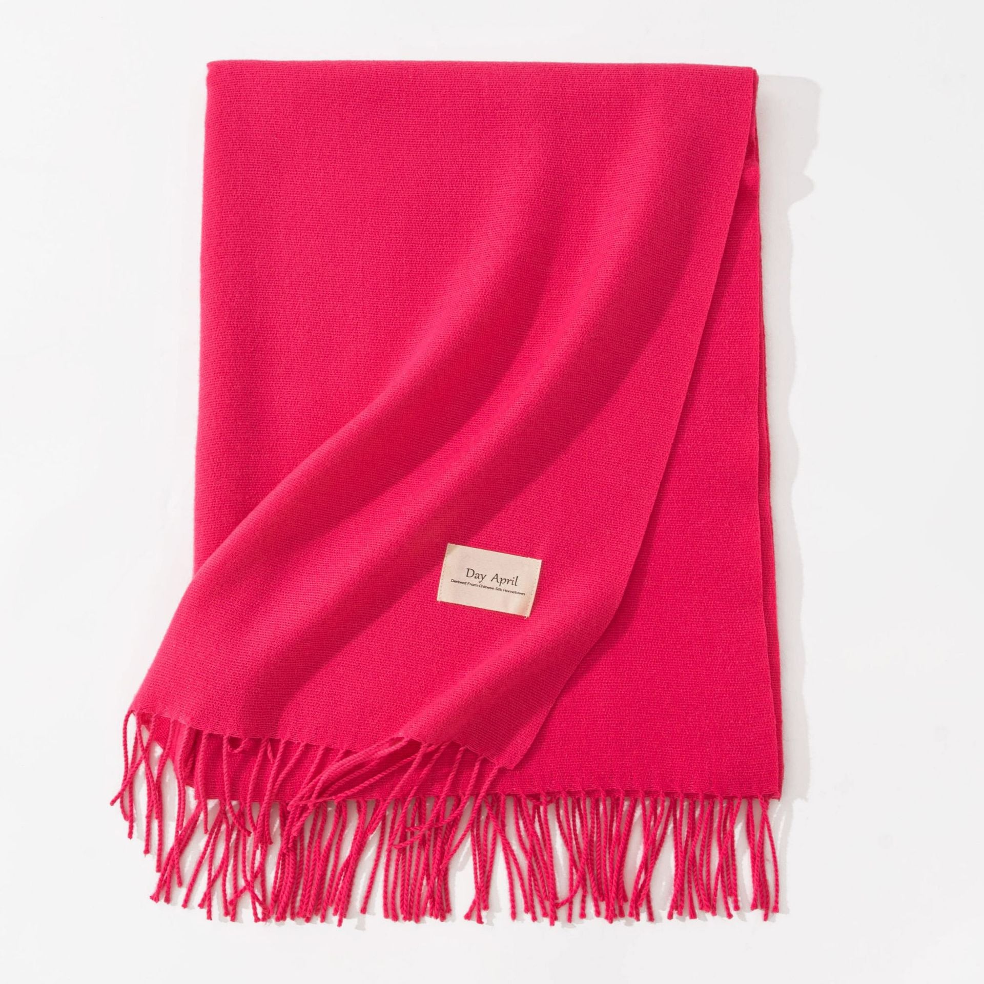 Solid Color Fringe Scarf