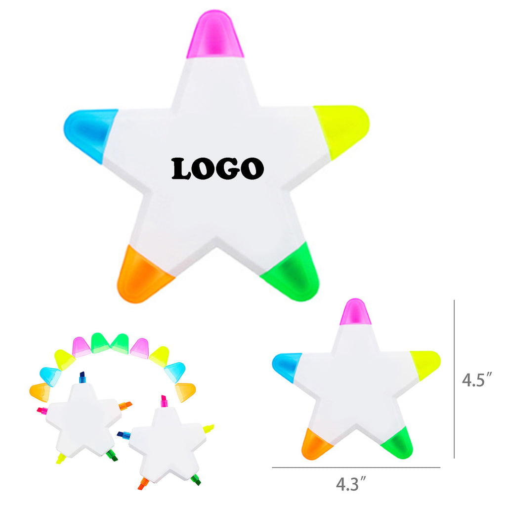 5-In-1 Colorful Star Highlighters