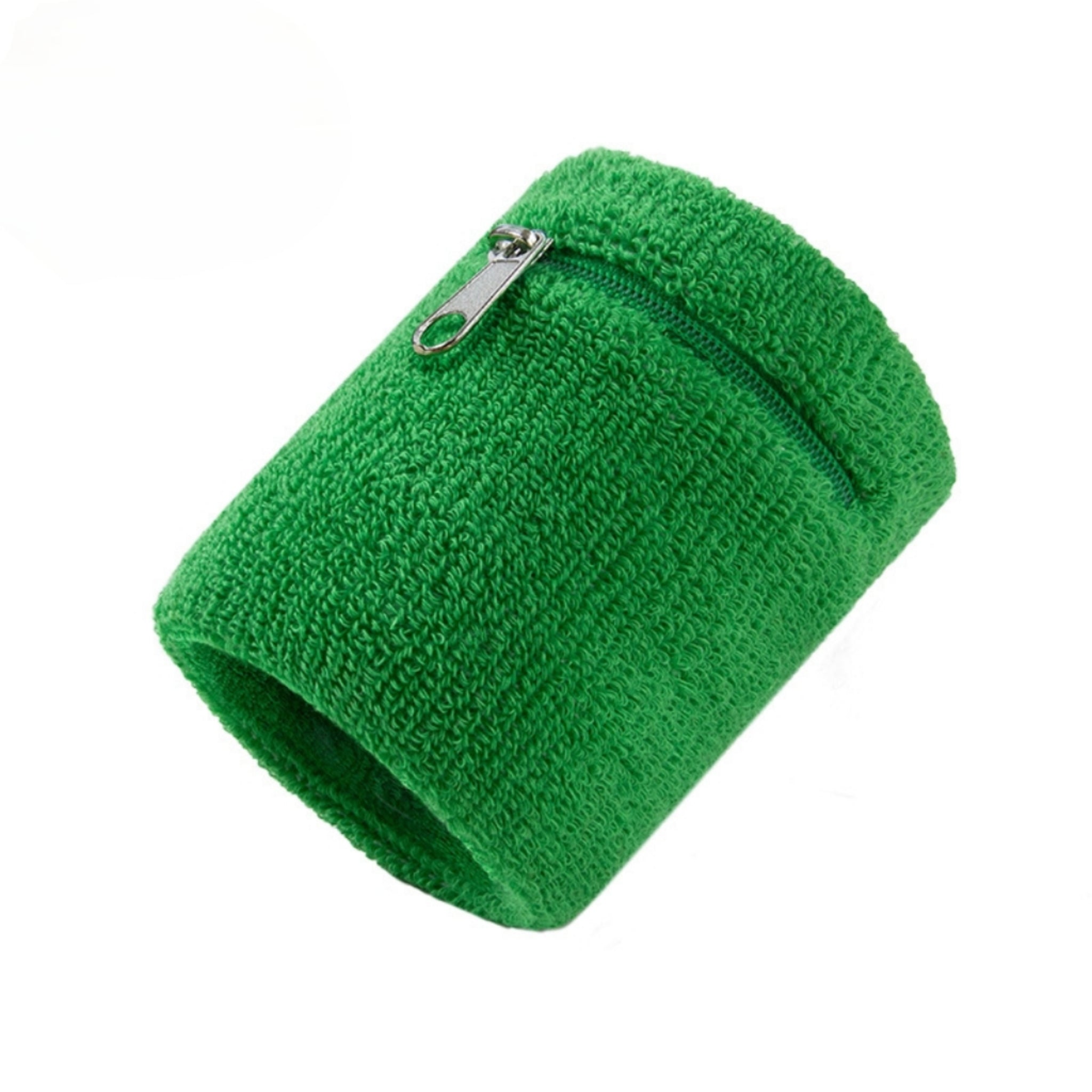 Zipper Sweat Wristband Pocket Tennis Gym Support