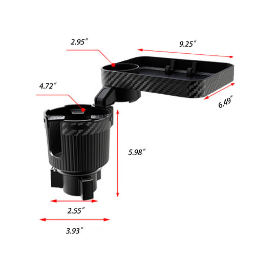 Adjustable Car Cup Holder Tray