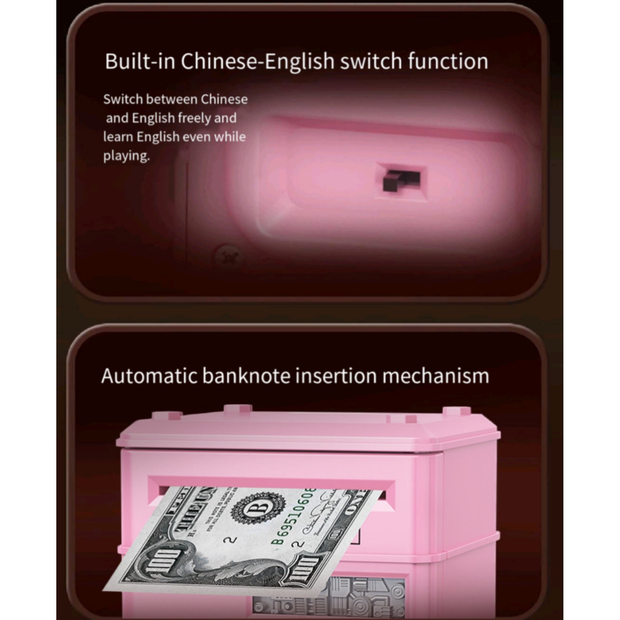Creative Password Enabled Automatic Money Rolling Atm