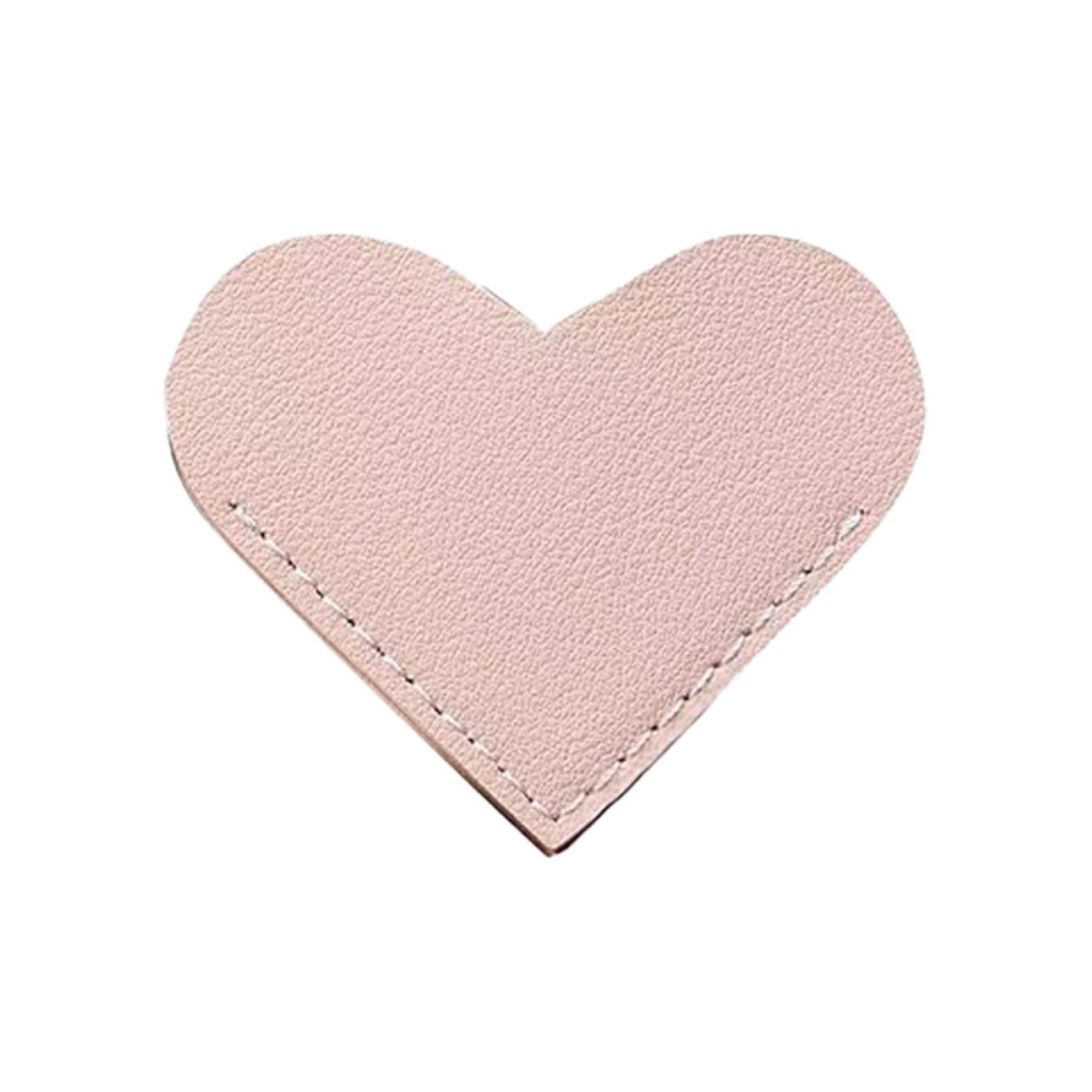 Heart - shaped Leather Bookmark