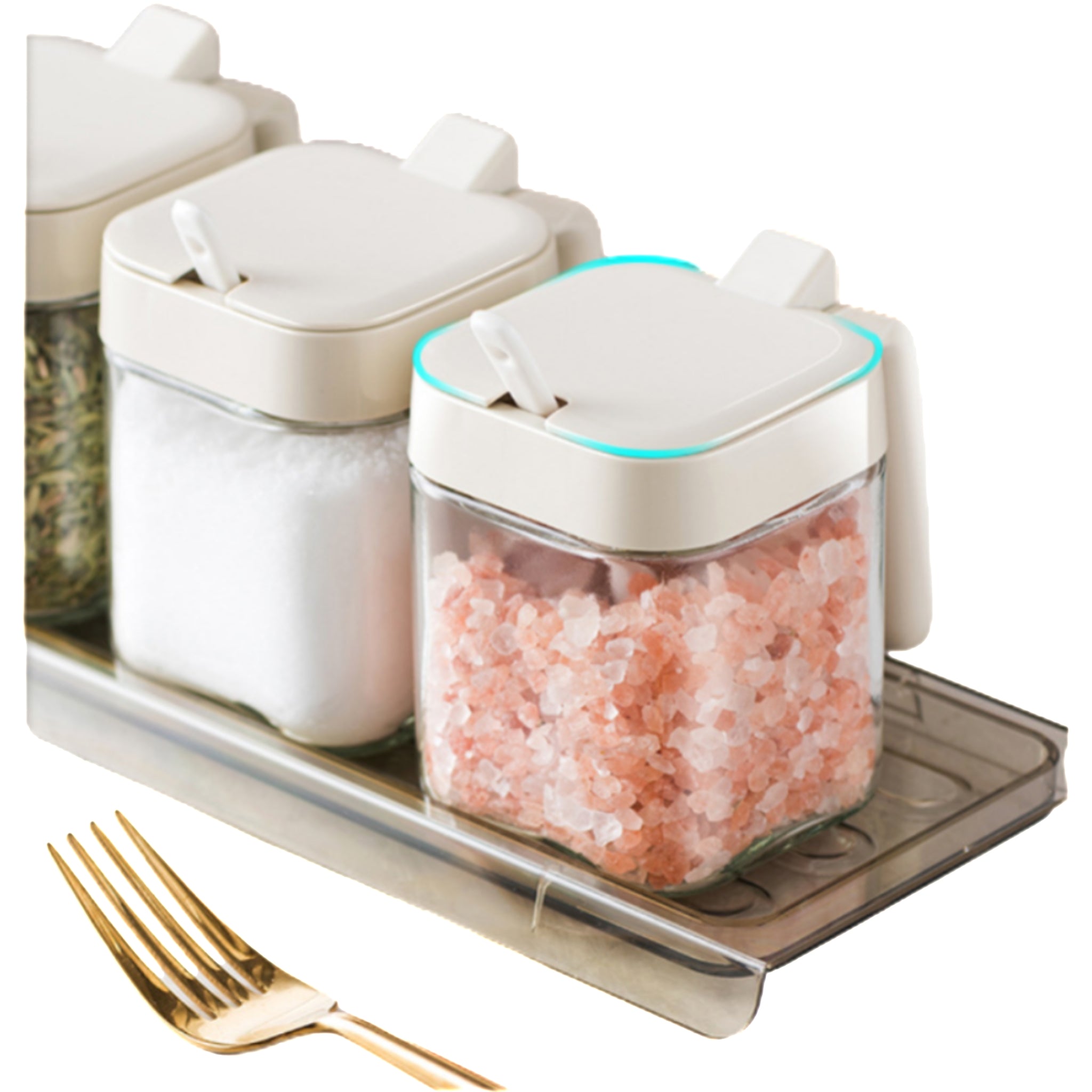 Creamer Canister With Separable Spoon And Lid
