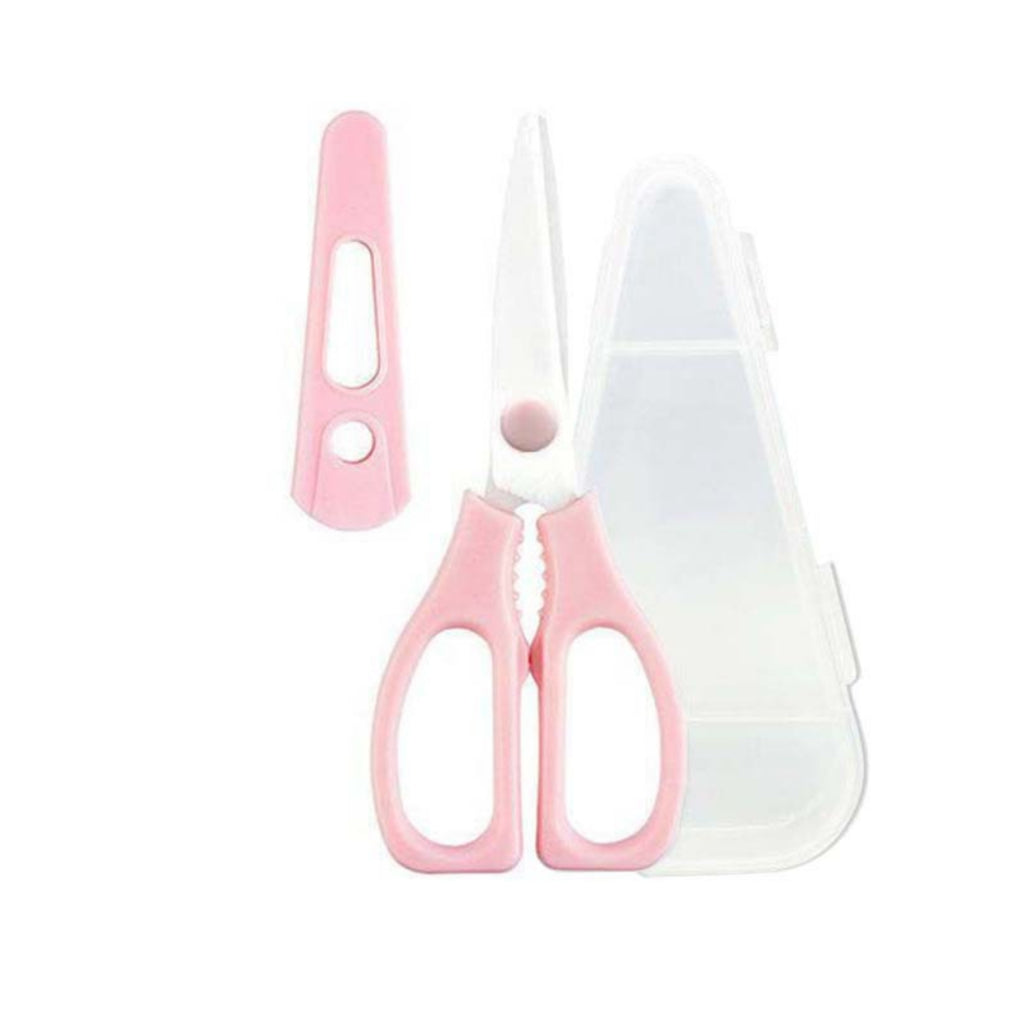 Ceramic Baby Food Scissors Portable Case BPA Free