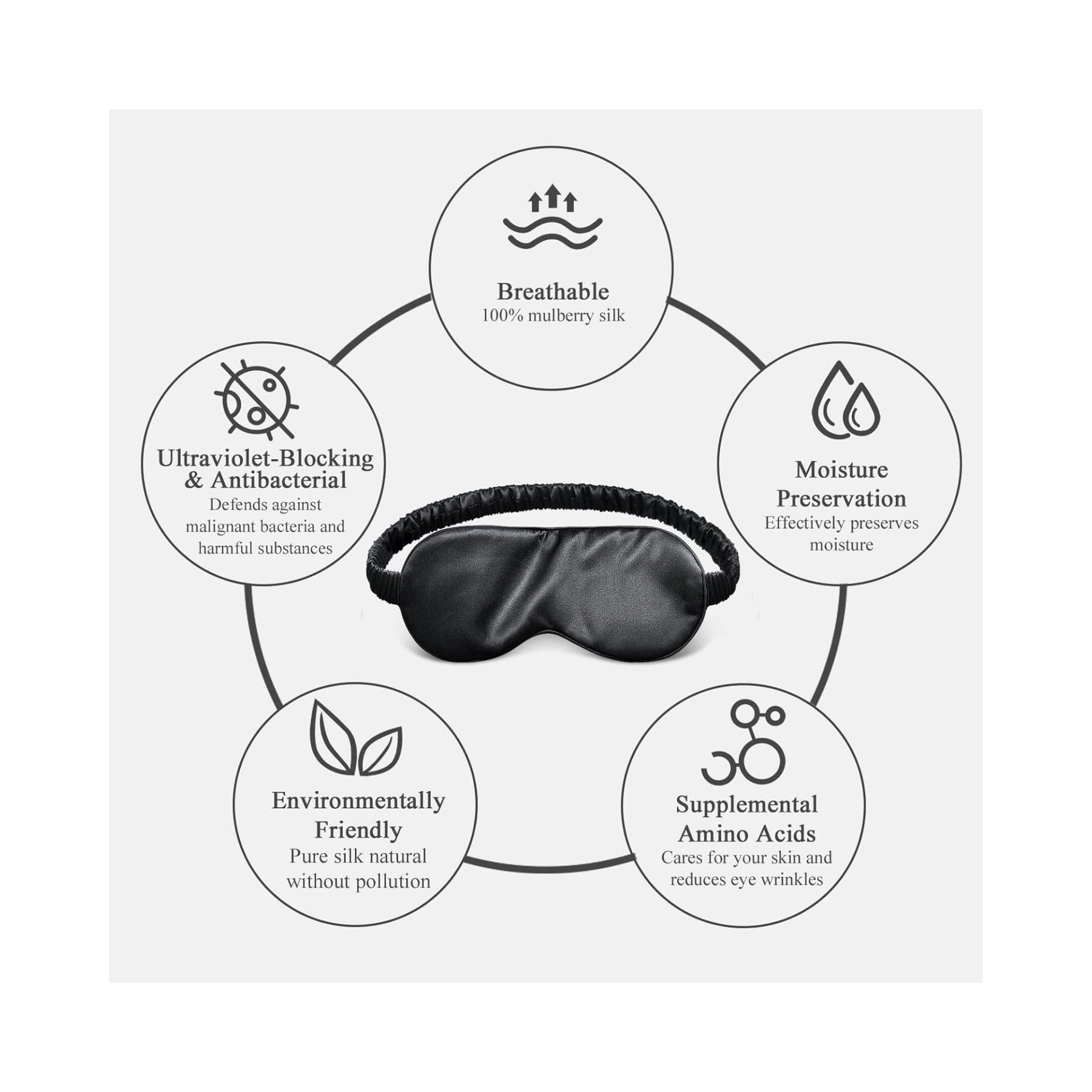 Real Natural Pure Silk Sleep Eye Mask