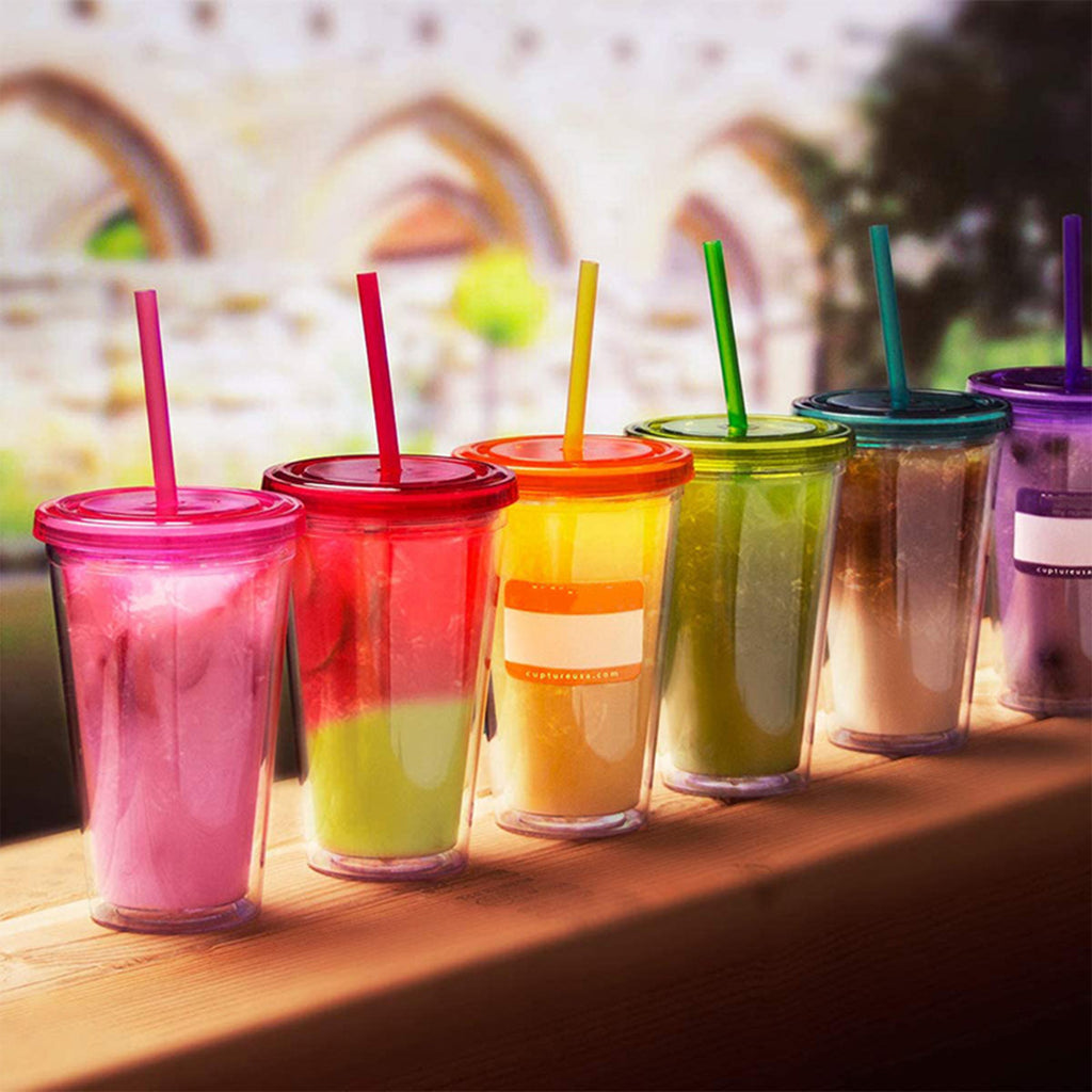 16OZ Reusable Straw Ice Cups