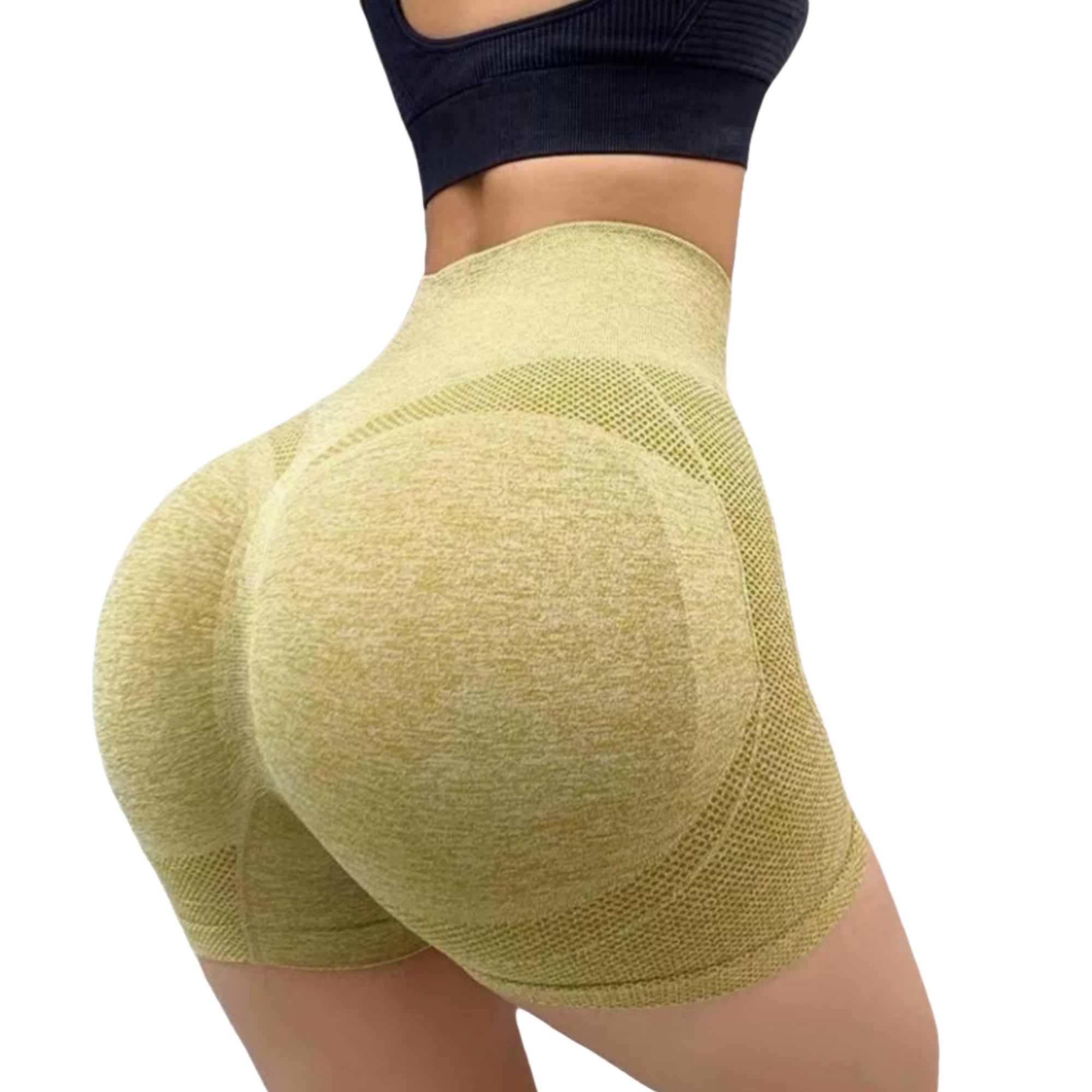 Women's High Waisted Push Up Athletic Shorts