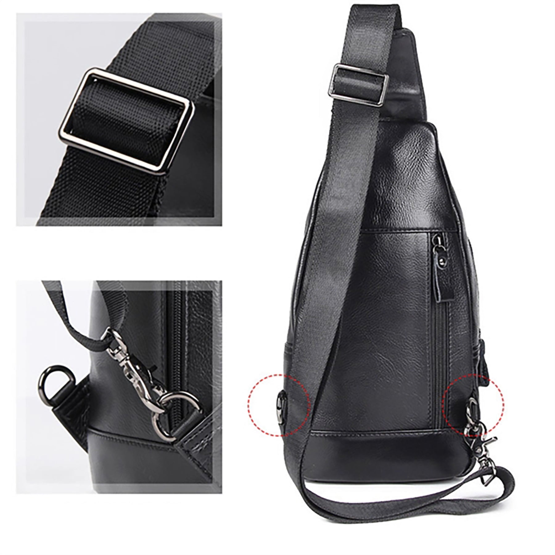 Vintage Leather Cross Body Chest Bag