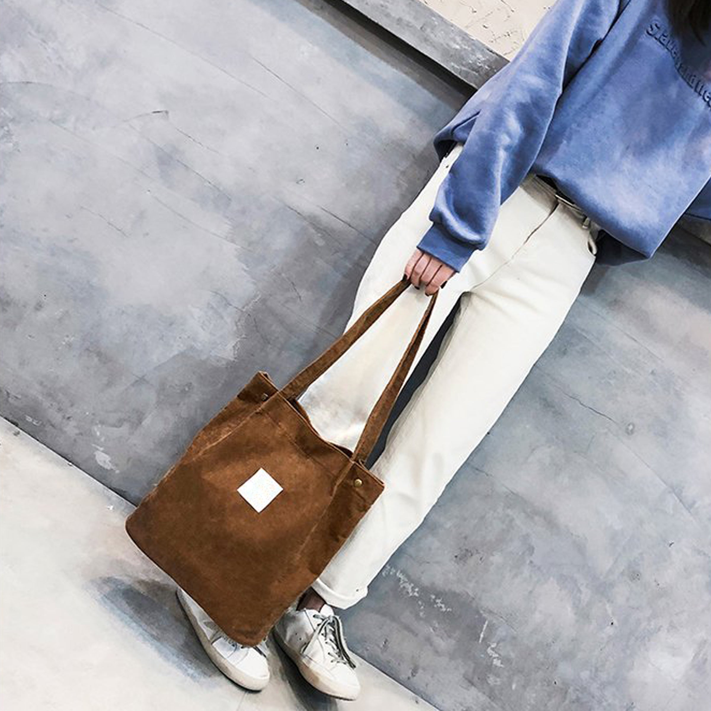 Women'S Corduroy Tote Bag