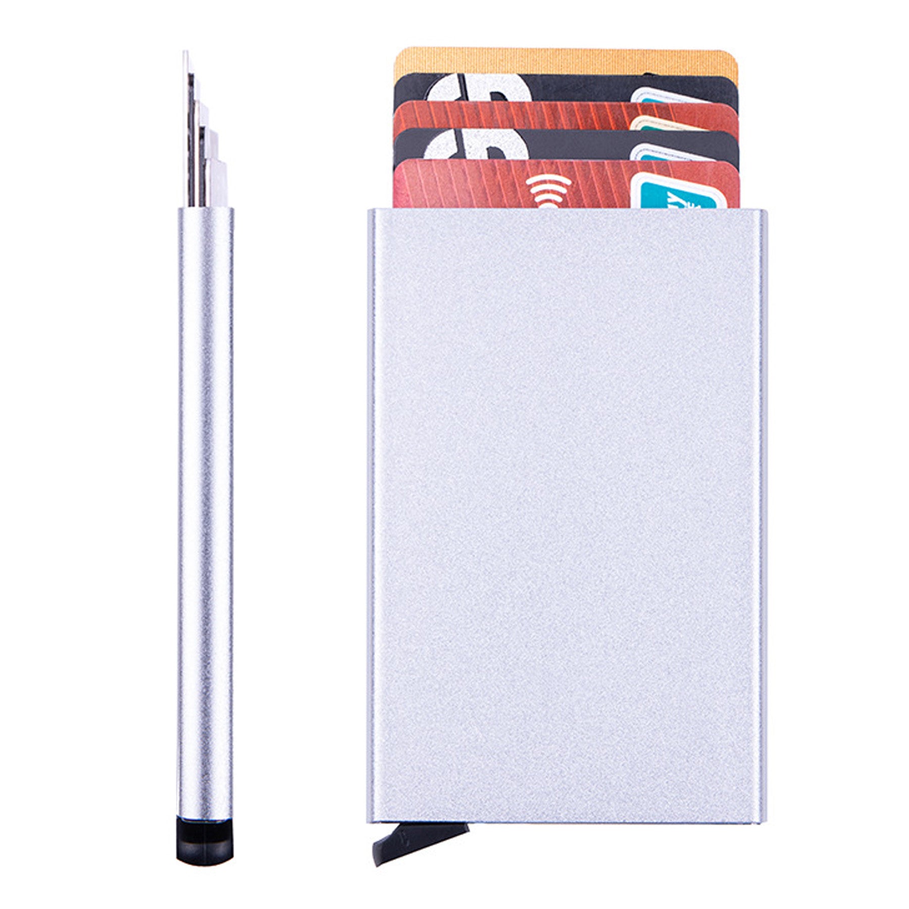 Pop Up RFID Blocking Slim Aluminum Card Holder