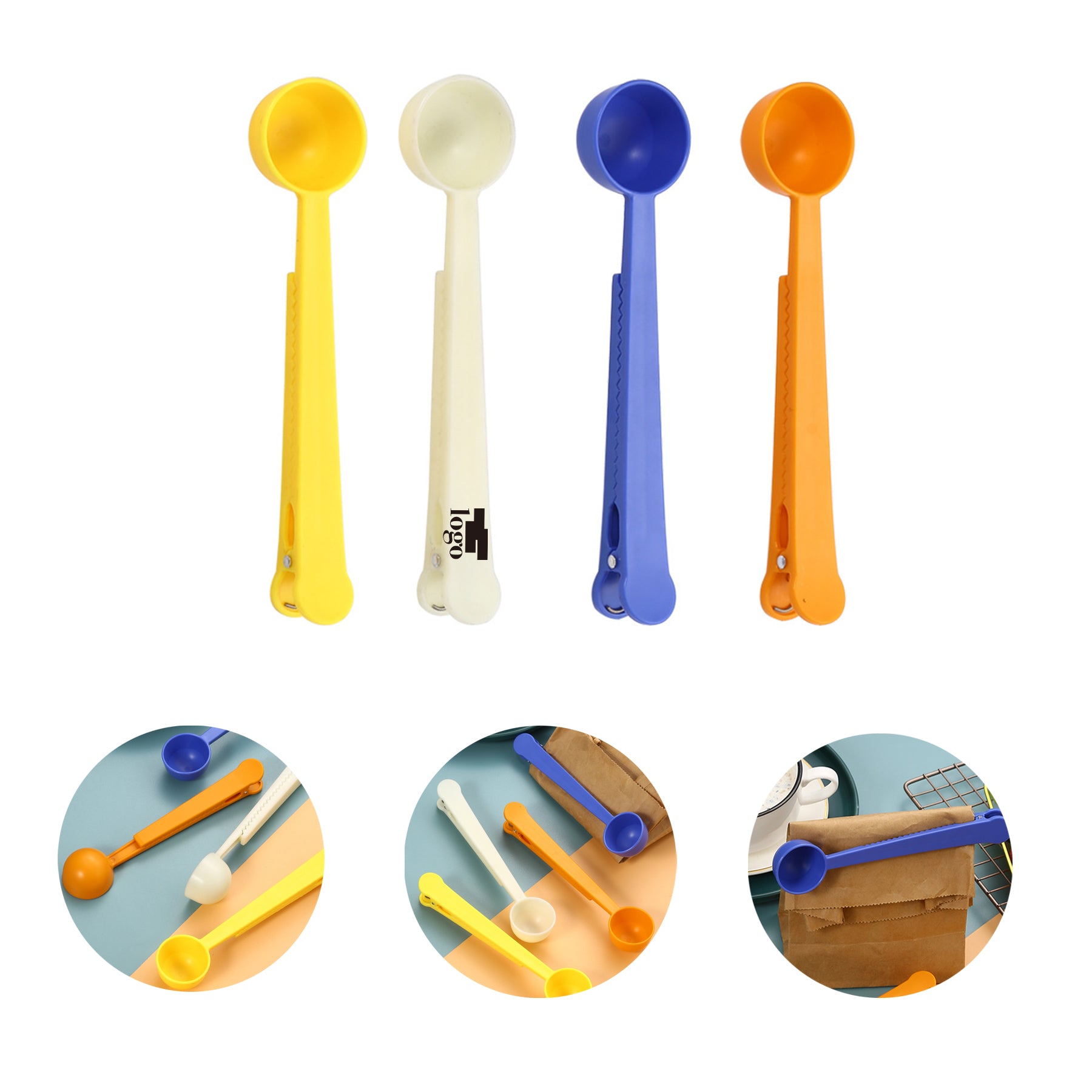 Household 2 In 1 Coffee Spoon Sealing Clip