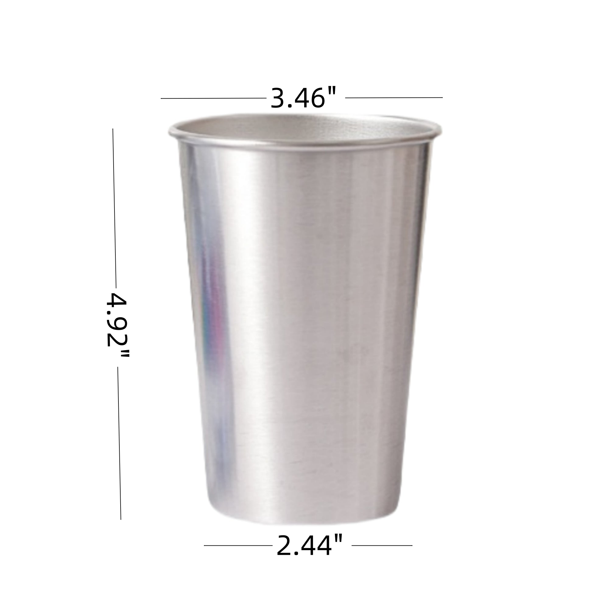 304 Food Grade Stainless Steel 17 Ounce Integrally Formed Stackable Cup