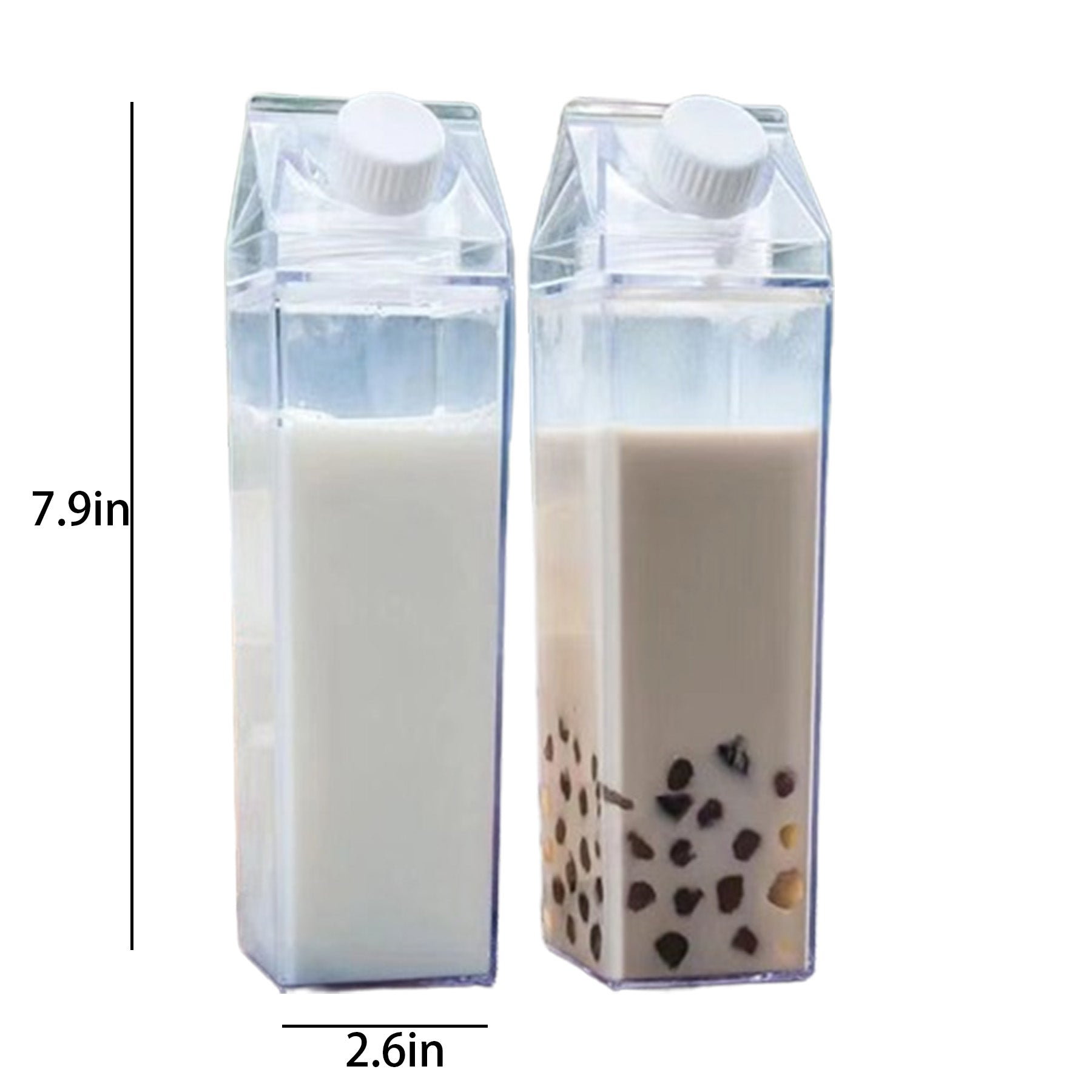 17Oz Square Plastic Milk Cup