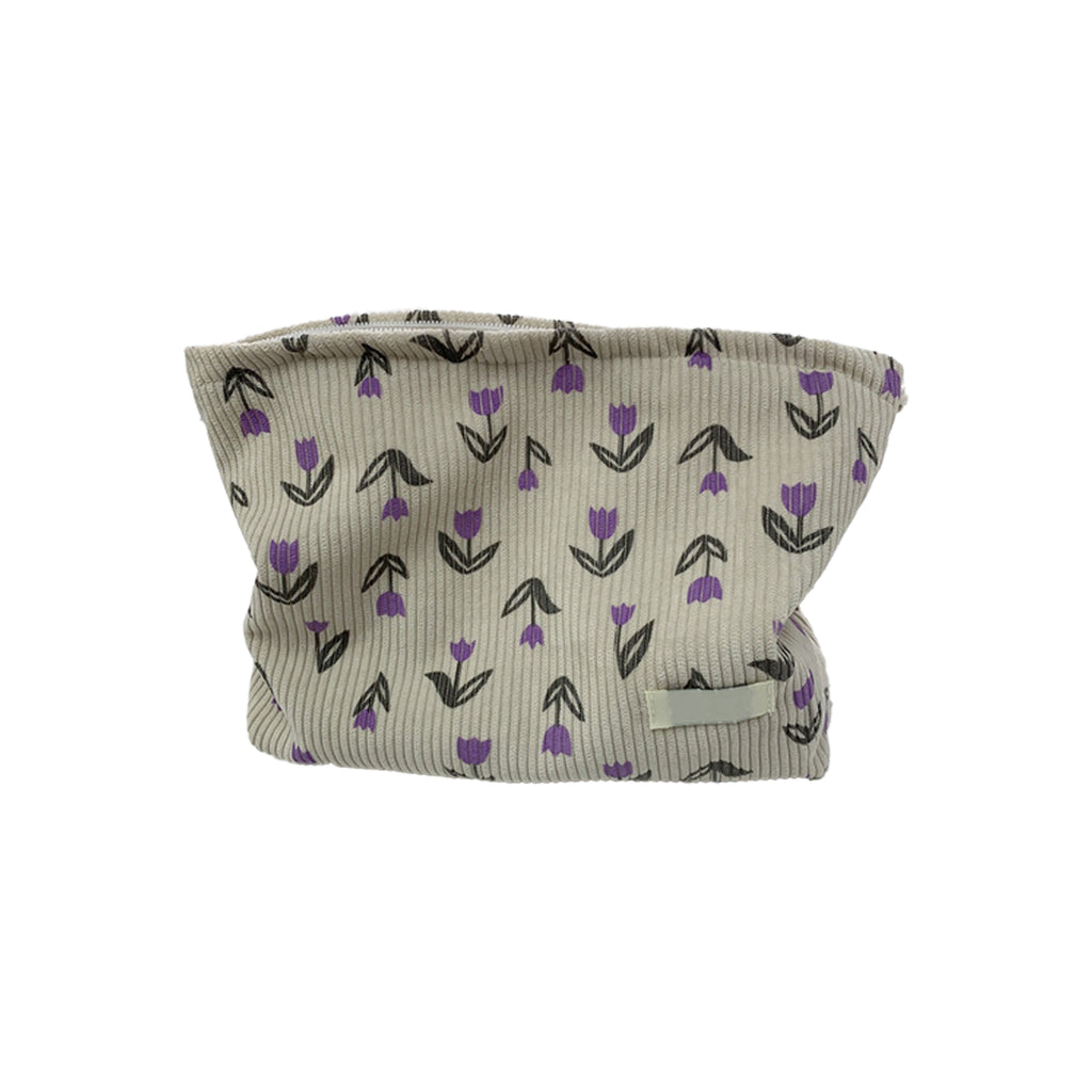 Cotton Canvas Cosmetic Pouch
