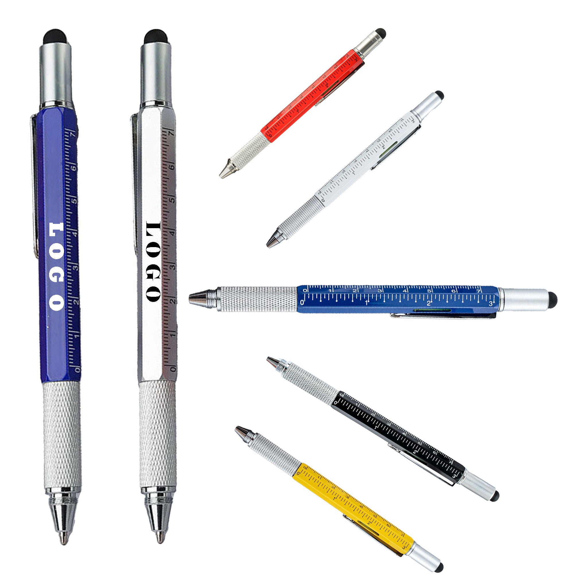 6-In-1 Aluminum Tool Pen With Screwdriver