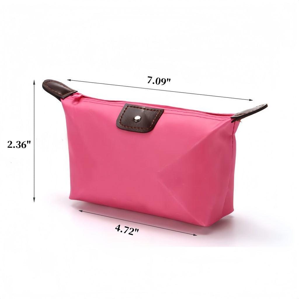 Candy - Colored Nylon Foldable Dumpling - Shaped Makeup Bag
