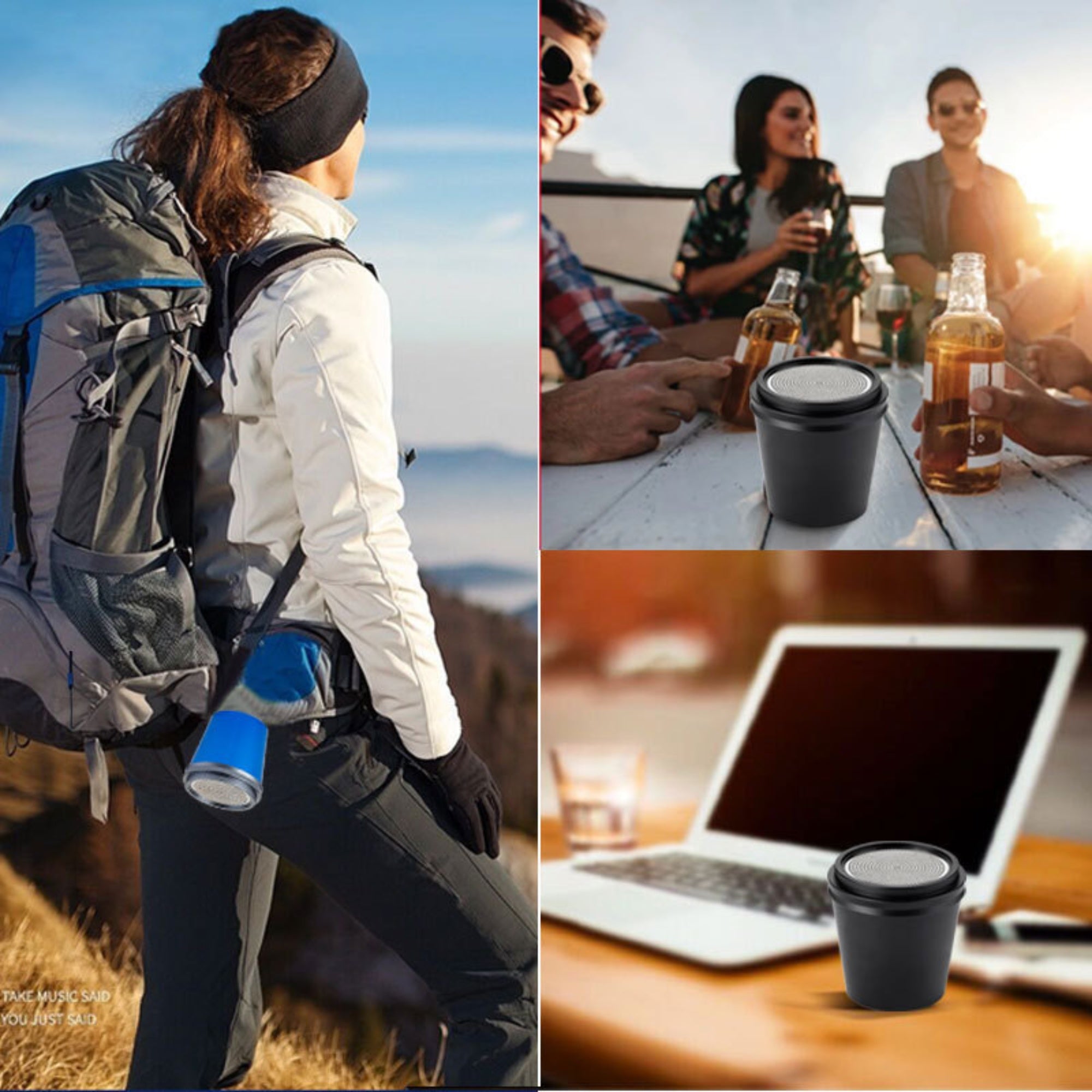 Mini Coffee Cup-Shaped Metal Bluetooth Speaker