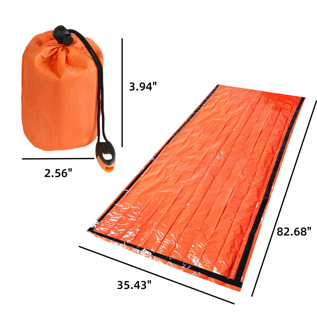 Pe Aluminum Film Emergency Sleeping Bag With A Whistle