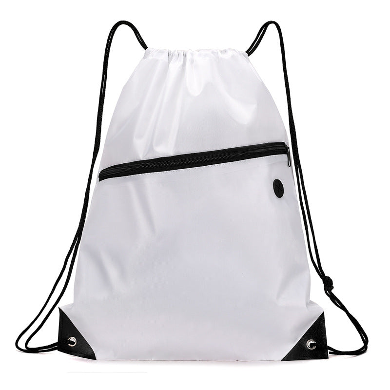 Drawstring Backpack With Zipper