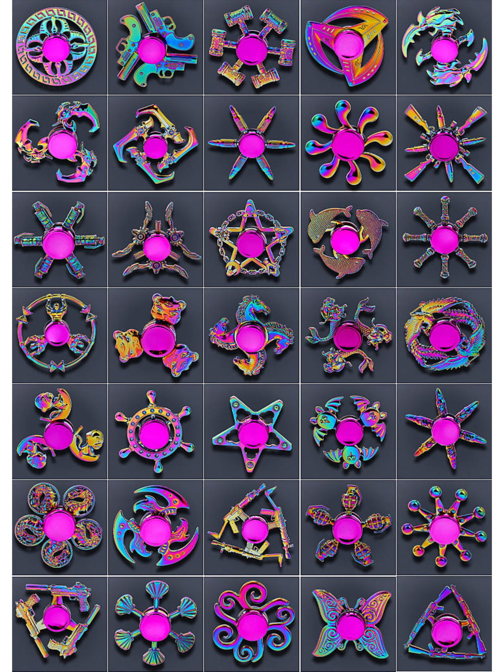Colorful Alloy Finger Spinner