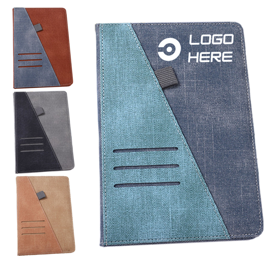 Creative Patchwork Card Slot Notebook