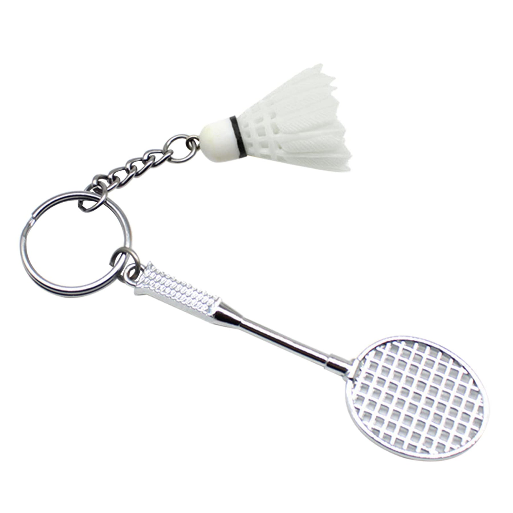 Badminton-Shaped Key Chain