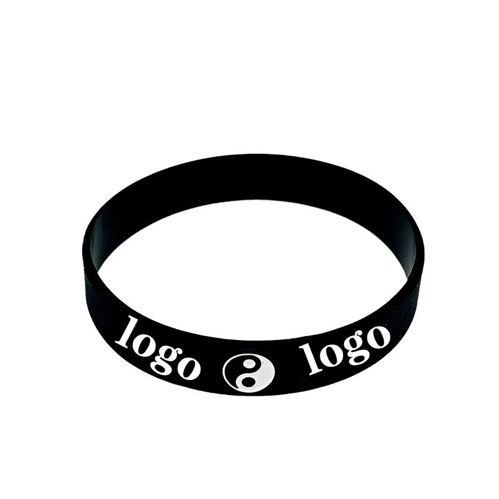 Black And White Silicone Bracelet