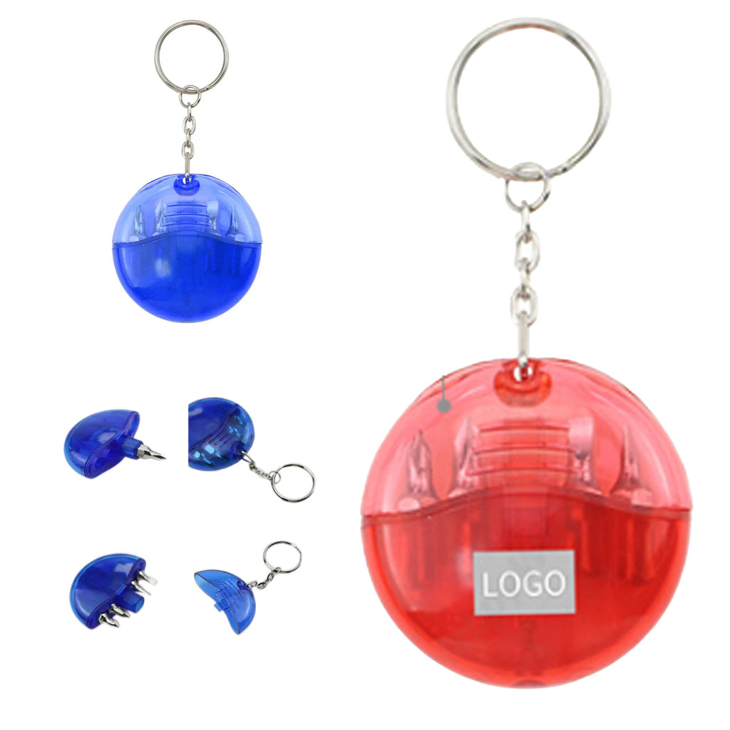ABS Carbon Steel Multi Function Screwdriver Keychain