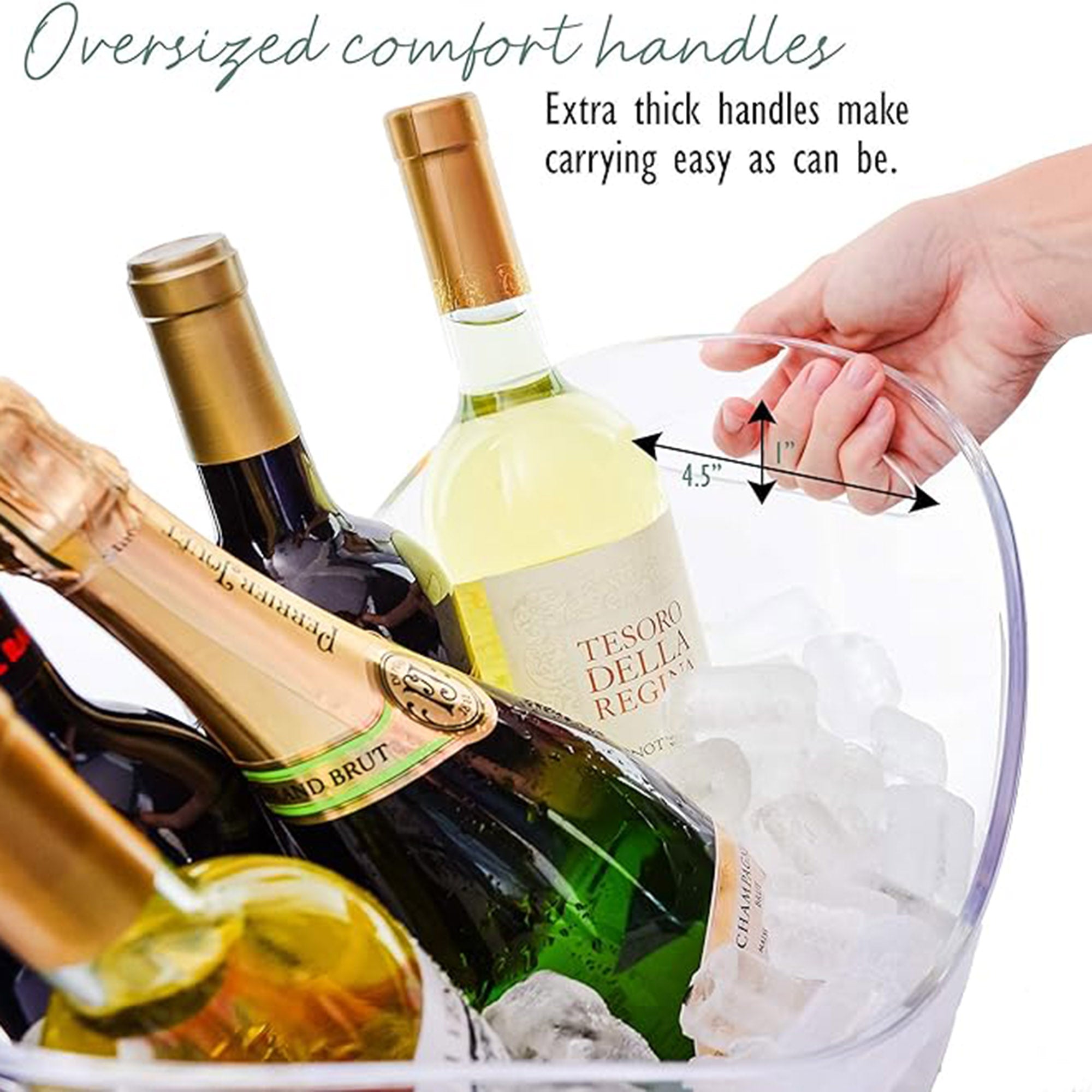 8L Large Ice Buckets Clear Acrylic