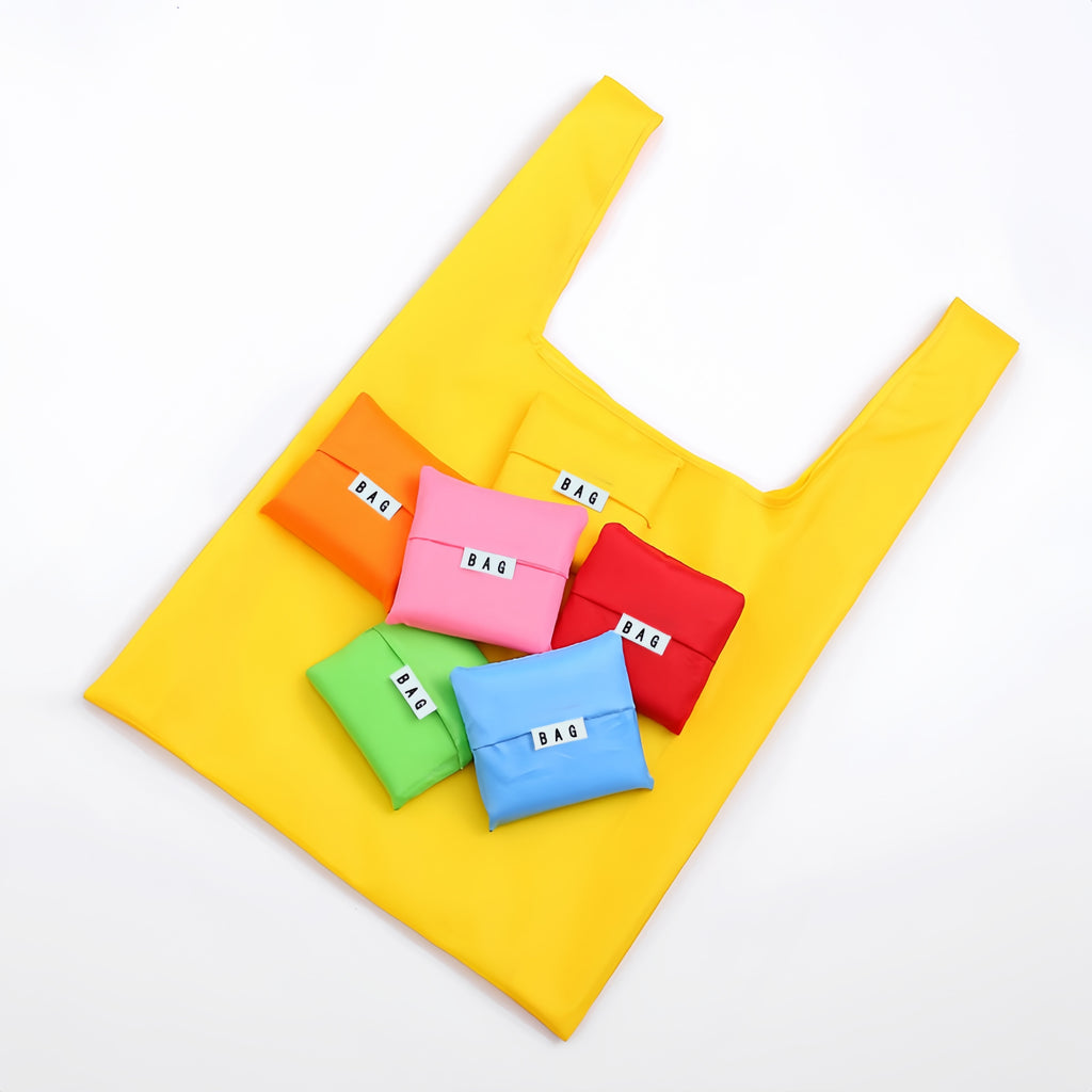 Foldable Shopping Tote Bag With Small Pocket